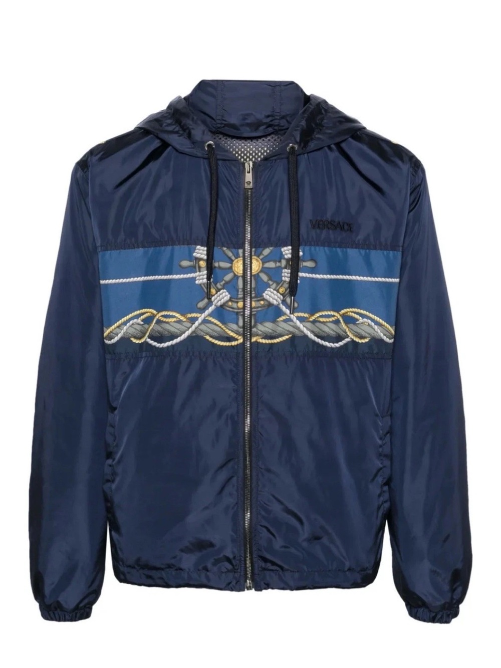 Versace graphic-print hooded jacket $1,778 Size XL (52)